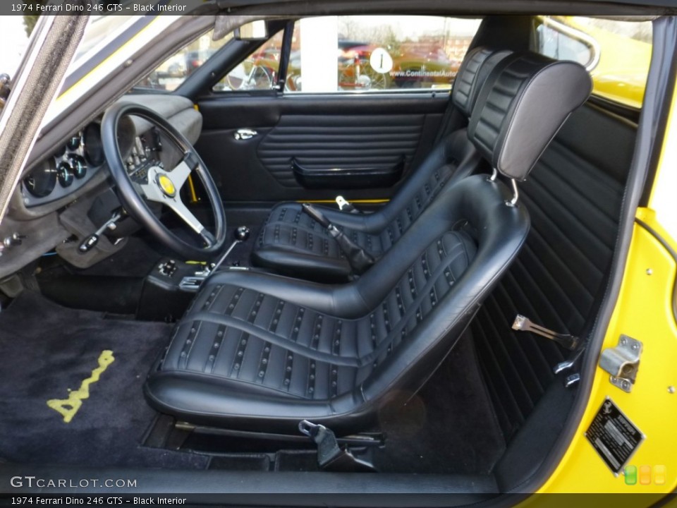 Black Interior Front Seat for the 1974 Ferrari Dino 246 GTS #87492404