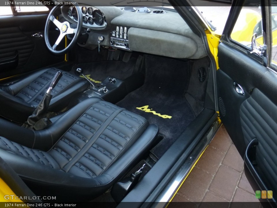 Black Interior Photo for the 1974 Ferrari Dino 246 GTS #87492998