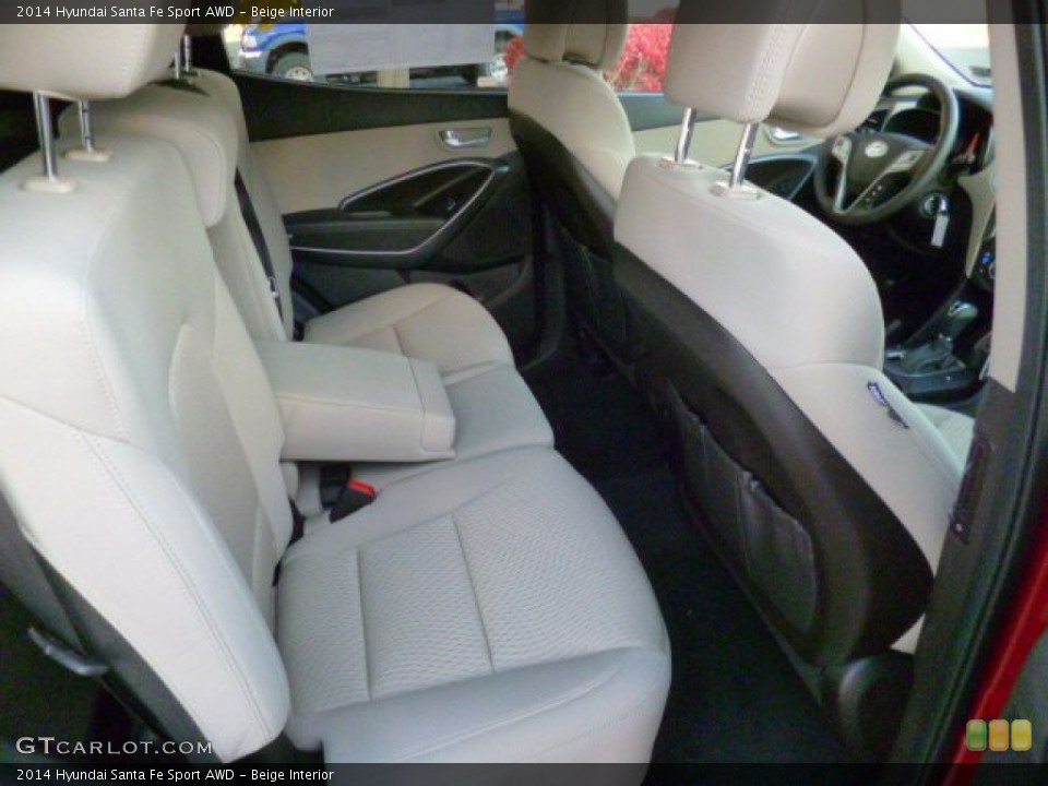 Beige Interior Rear Seat for the 2014 Hyundai Santa Fe Sport AWD #87503005