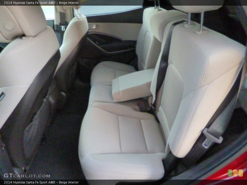 Beige Interior Rear Seat for the 2014 Hyundai Santa Fe Sport AWD #87503050