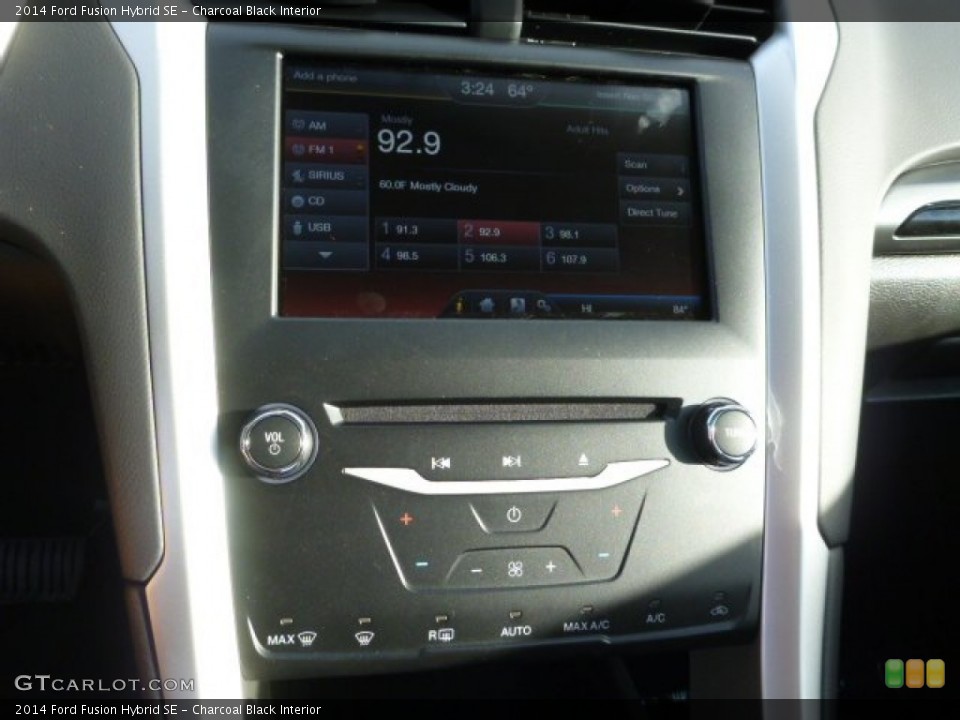 Charcoal Black Interior Controls for the 2014 Ford Fusion Hybrid SE #87504733