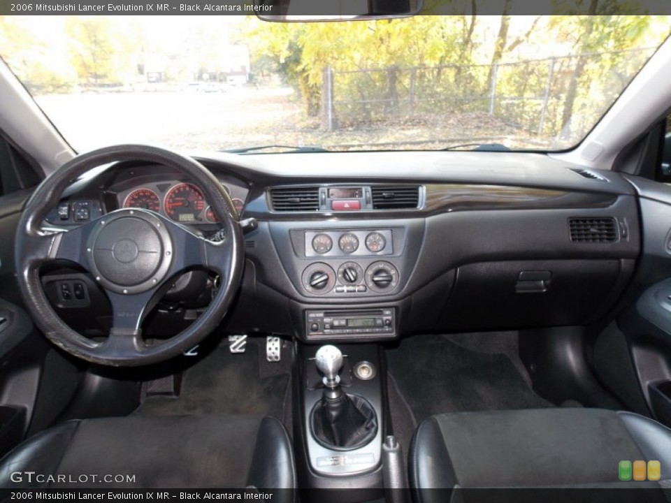 Black Alcantara Interior Dashboard for the 2006 Mitsubishi Lancer Evolution IX MR #87513586