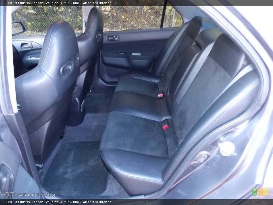 Black Alcantara Interior Rear Seat for the 2006 Mitsubishi Lancer Evolution IX MR #87513628
