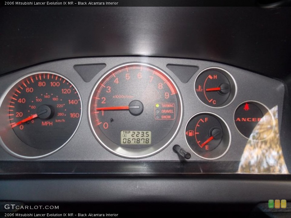 Black Alcantara Interior Gauges for the 2006 Mitsubishi Lancer Evolution IX MR #87513661