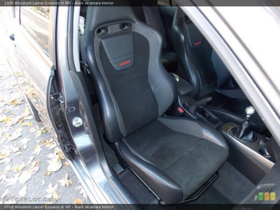 Black Alcantara Interior Front Seat for the 2006 Mitsubishi Lancer Evolution IX MR #87513721