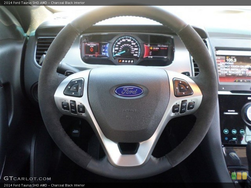 Charcoal Black Interior Steering Wheel for the 2014 Ford Taurus SHO AWD #87519165