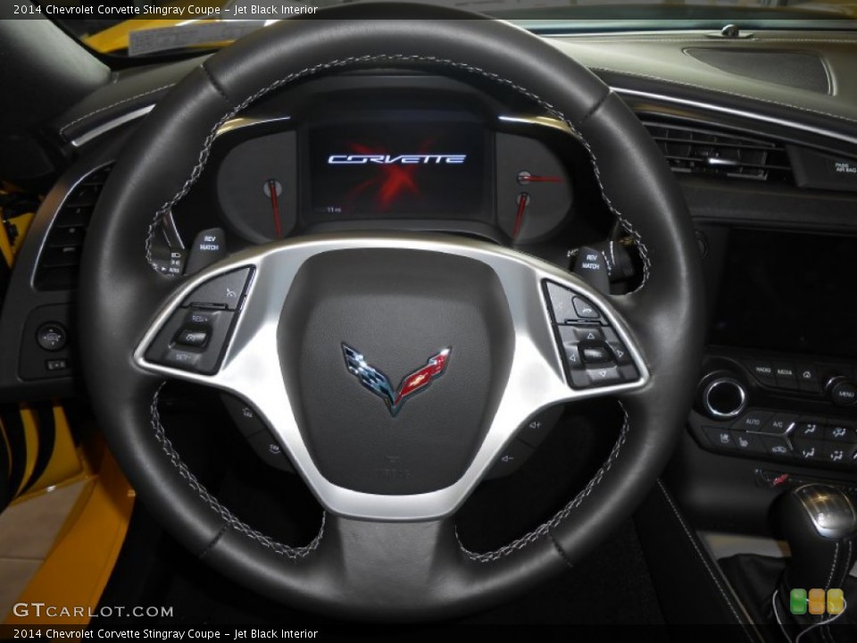 Jet Black Interior Steering Wheel for the 2014 Chevrolet Corvette Stingray Coupe #87519759