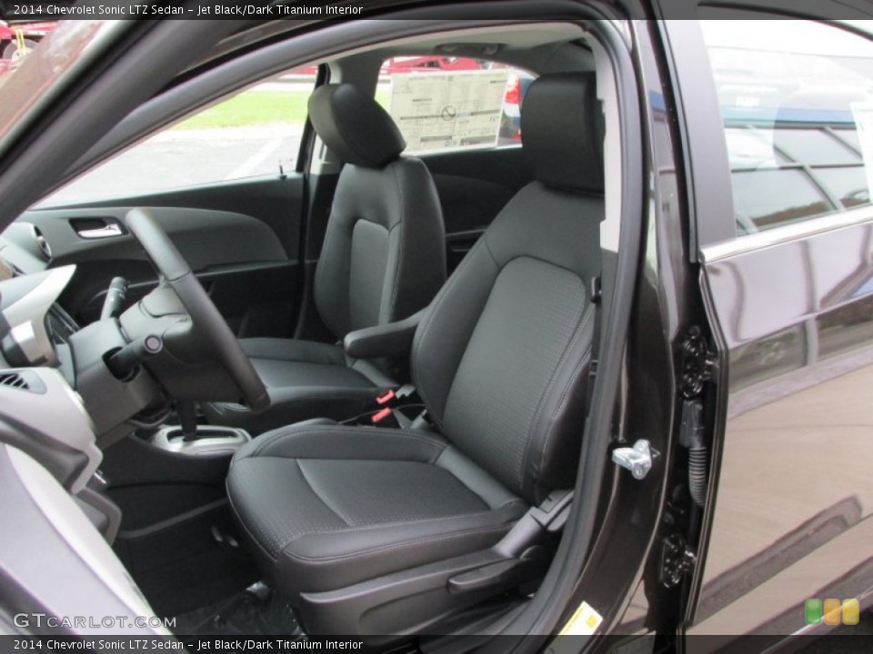 Jet Black/Dark Titanium Interior Front Seat for the 2014 Chevrolet Sonic LTZ Sedan #87533192