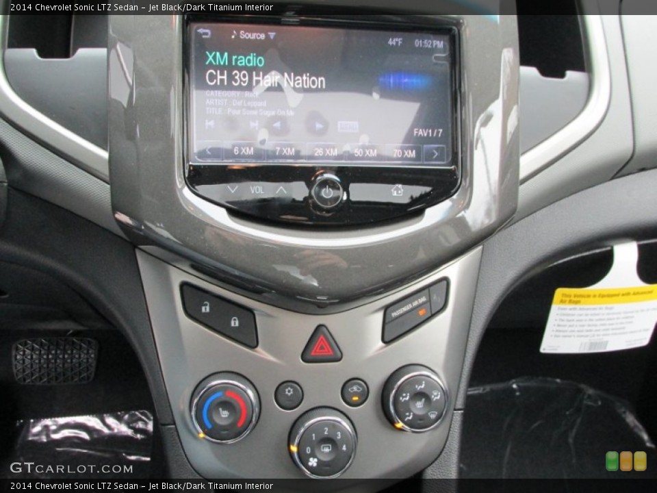 Jet Black/Dark Titanium Interior Controls for the 2014 Chevrolet Sonic LTZ Sedan #87533324