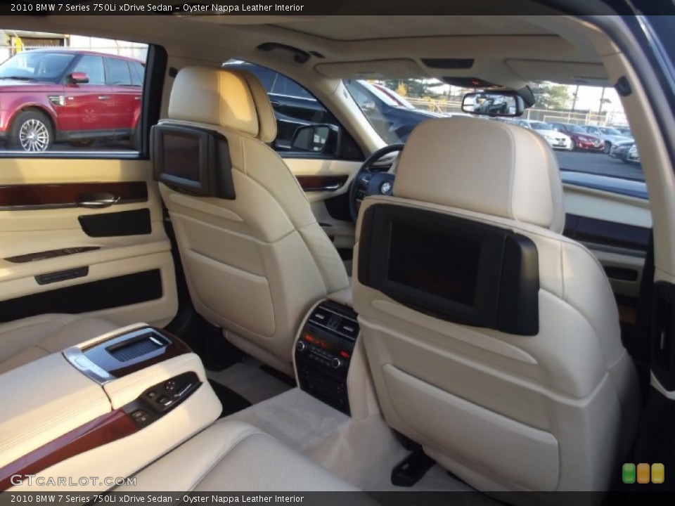 Oyster Nappa Leather Interior Entertainment System for the 2010 BMW 7 Series 750Li xDrive Sedan #87534530