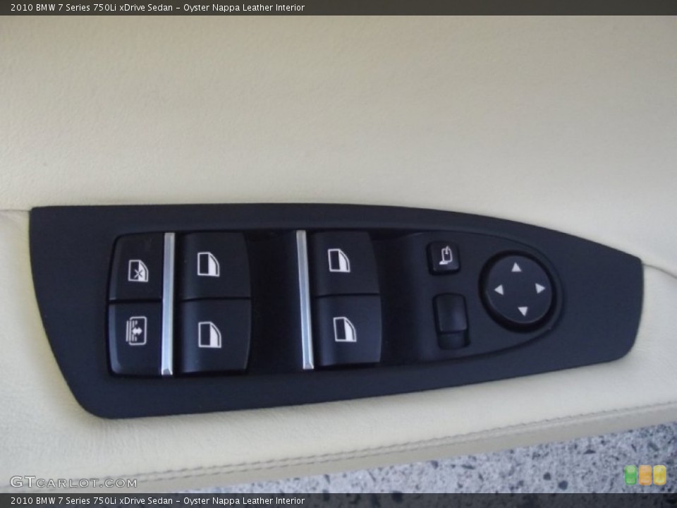 Oyster Nappa Leather Interior Controls for the 2010 BMW 7 Series 750Li xDrive Sedan #87534803