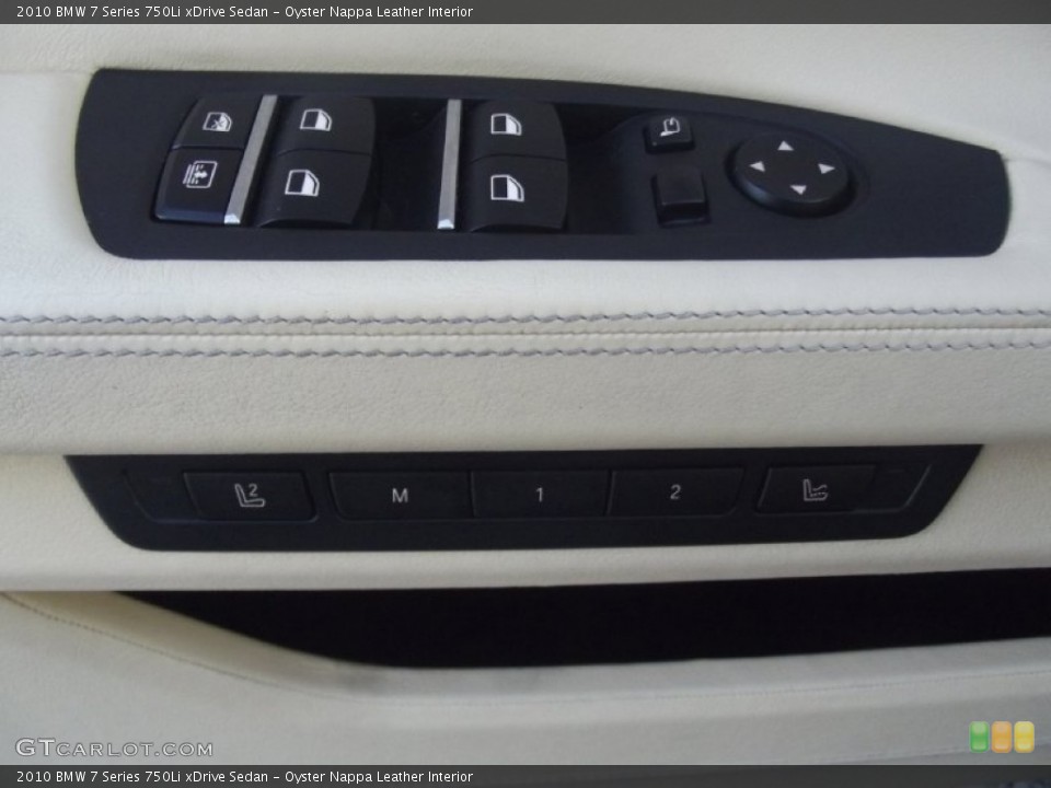 Oyster Nappa Leather Interior Controls for the 2010 BMW 7 Series 750Li xDrive Sedan #87534827