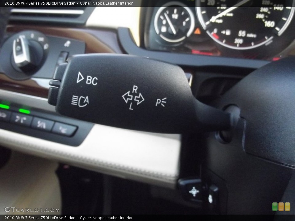 Oyster Nappa Leather Interior Controls for the 2010 BMW 7 Series 750Li xDrive Sedan #87534974