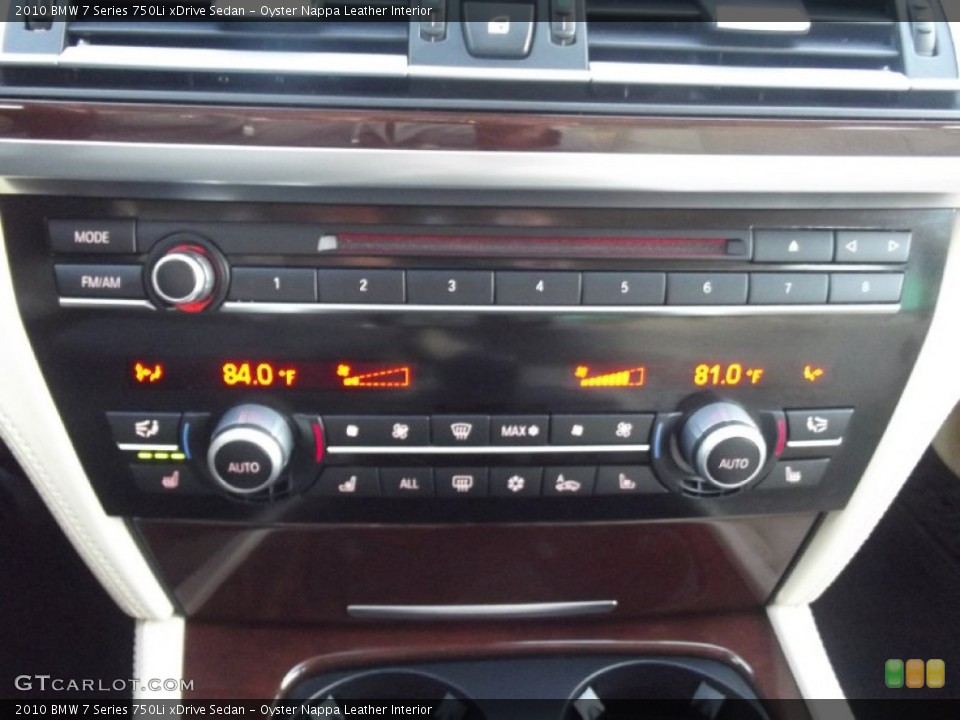Oyster Nappa Leather Interior Controls for the 2010 BMW 7 Series 750Li xDrive Sedan #87535064
