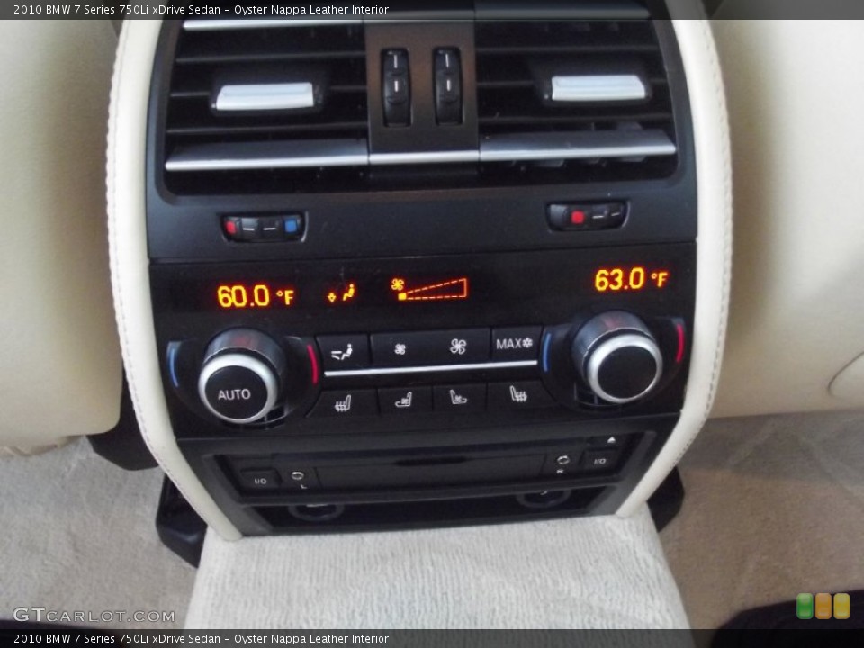 Oyster Nappa Leather Interior Controls for the 2010 BMW 7 Series 750Li xDrive Sedan #87535367