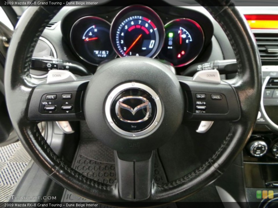 Dune Beige Interior Steering Wheel for the 2009 Mazda RX-8 Grand Touring #87536813