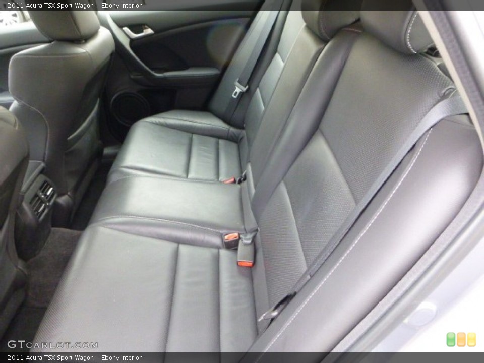 Ebony Interior Rear Seat for the 2011 Acura TSX Sport Wagon #87542816
