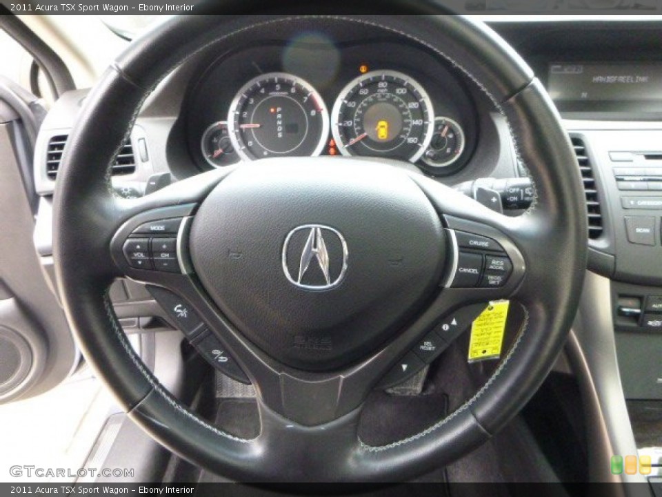 Ebony Interior Steering Wheel for the 2011 Acura TSX Sport Wagon #87542951