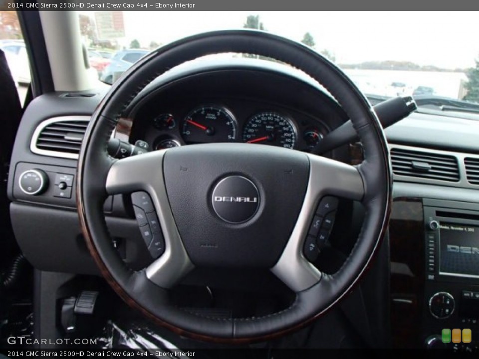 Ebony Interior Steering Wheel for the 2014 GMC Sierra 2500HD Denali Crew Cab 4x4 #87550157