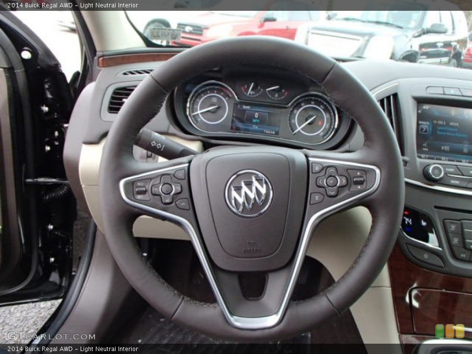 Light Neutral Interior Steering Wheel for the 2014 Buick Regal AWD #87554078
