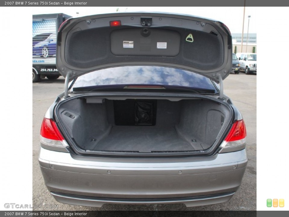 Beige Interior Trunk for the 2007 BMW 7 Series 750i Sedan #87557492