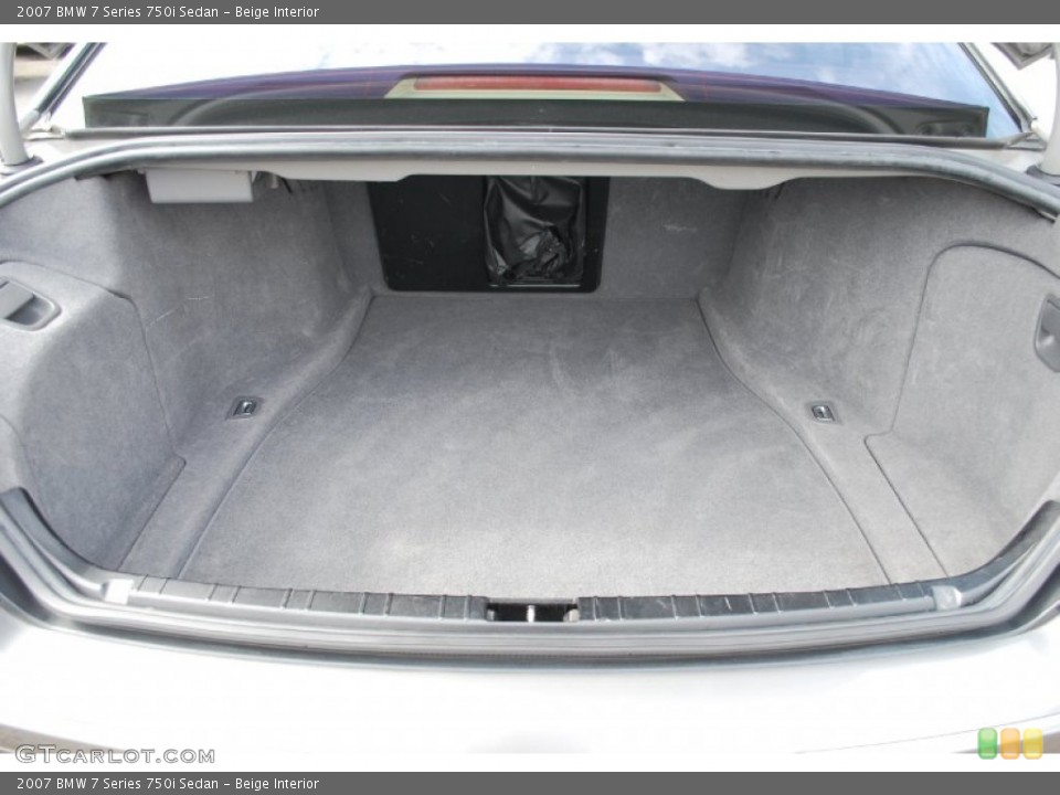 Beige Interior Trunk for the 2007 BMW 7 Series 750i Sedan #87557513