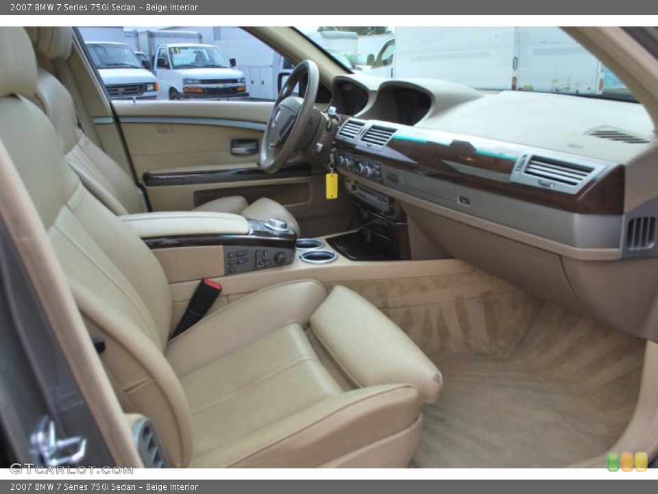 Beige Interior Photo for the 2007 BMW 7 Series 750i Sedan #87557765