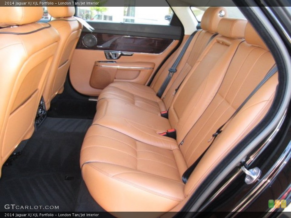 London Tan/Jet Interior Rear Seat for the 2014 Jaguar XJ XJL Portfolio #87567296