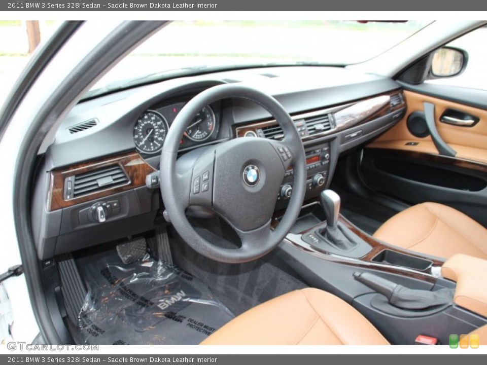 Saddle Brown Dakota Leather Interior Prime Interior for the 2011 BMW 3 Series 328i Sedan #87570310