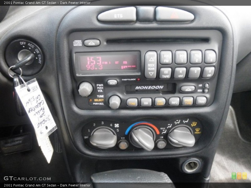 Dark Pewter Interior Controls for the 2001 Pontiac Grand Am GT Sedan #87571921