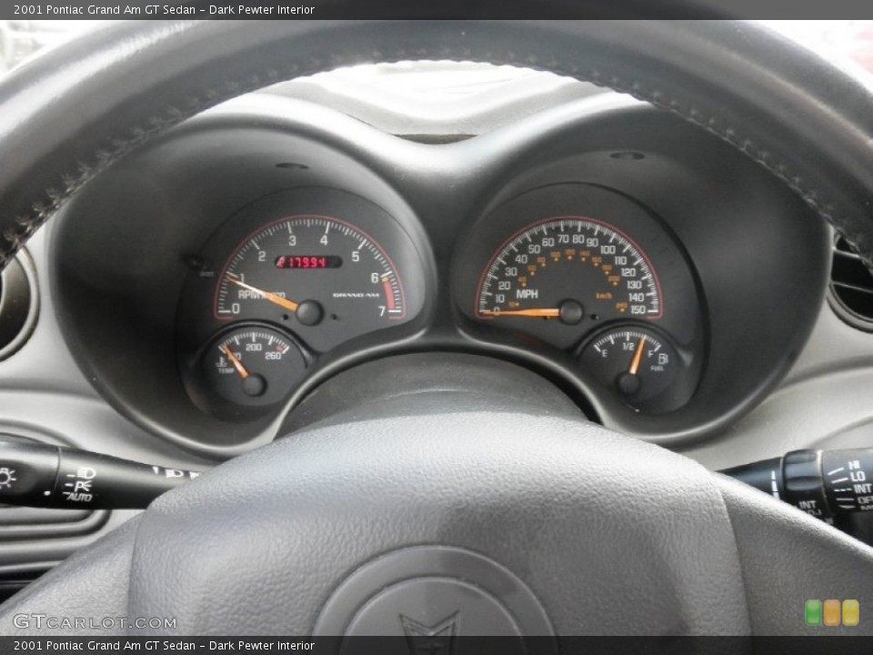 Dark Pewter Interior Gauges for the 2001 Pontiac Grand Am GT Sedan #87571996
