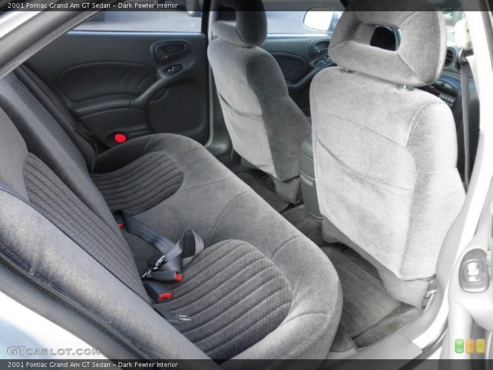 Dark Pewter Interior Rear Seat for the 2001 Pontiac Grand Am GT Sedan #87572221
