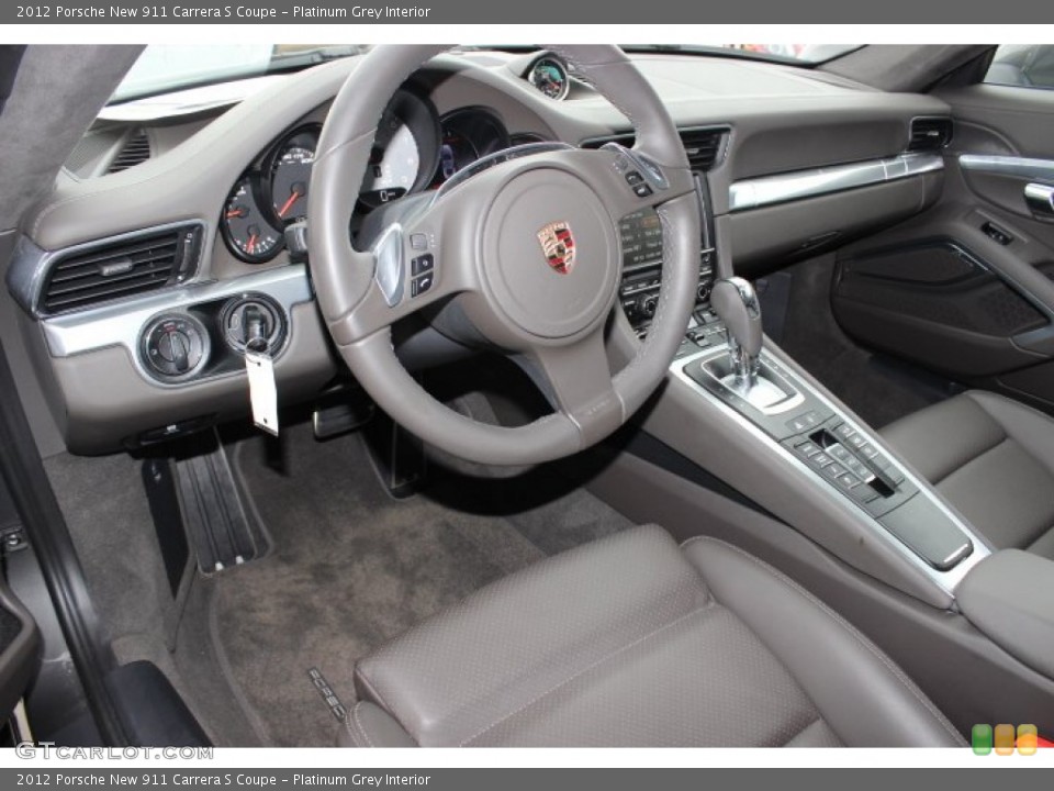 Platinum Grey Interior Prime Interior for the 2012 Porsche New 911 Carrera S Coupe #87573448