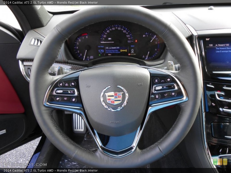 Morello Red/Jet Black Interior Steering Wheel for the 2014 Cadillac ATS 2.0L Turbo AWD #87574609