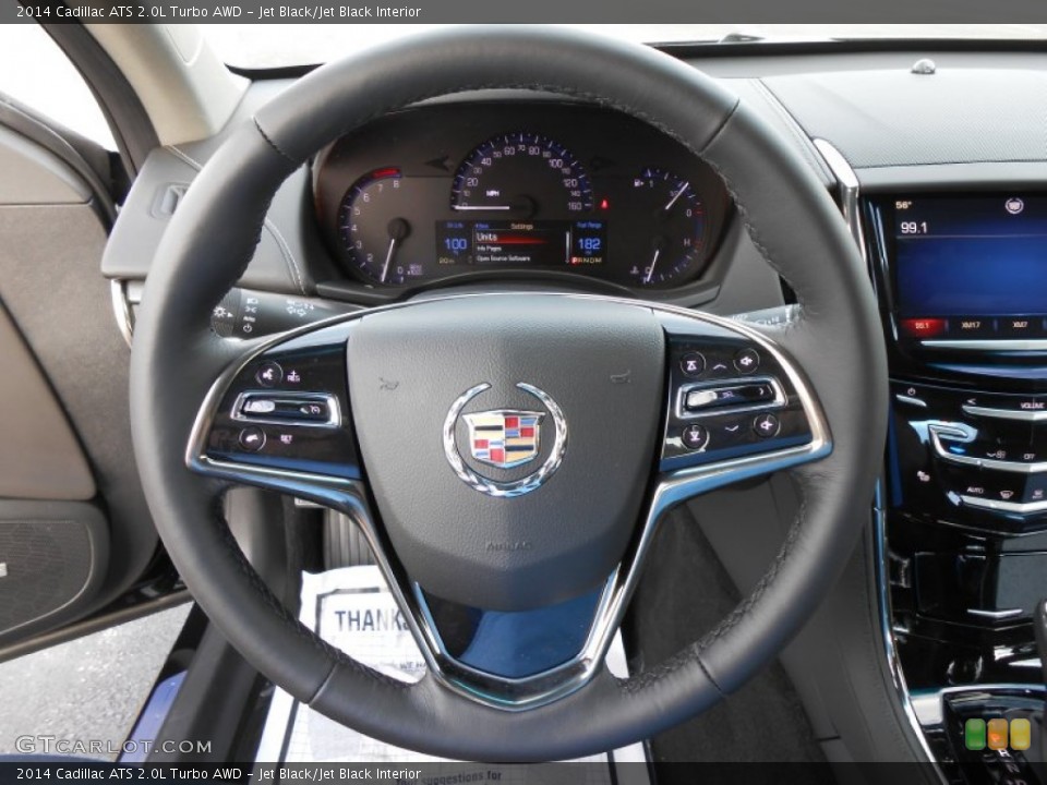 Jet Black/Jet Black Interior Steering Wheel for the 2014 Cadillac ATS 2.0L Turbo AWD #87575083