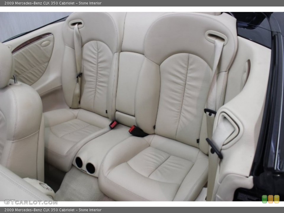 Stone Interior Rear Seat for the 2009 Mercedes-Benz CLK 350 Cabriolet #87575600