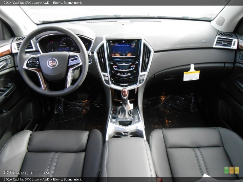 Ebony/Ebony Interior Dashboard for the 2014 Cadillac SRX Luxury AWD #87578506