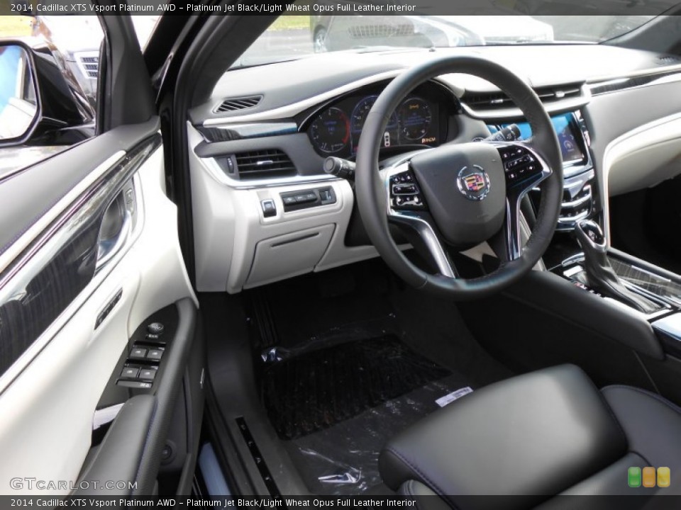 Platinum Jet Black/Light Wheat Opus Full Leather Interior Prime Interior for the 2014 Cadillac XTS Vsport Platinum AWD #87579187