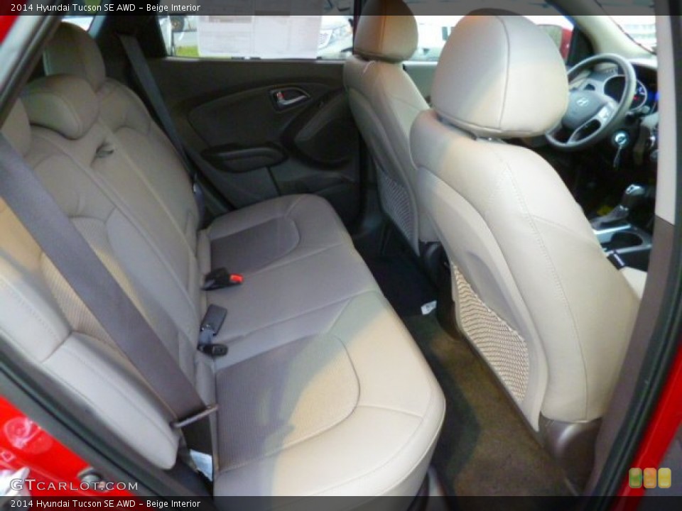 Beige Interior Rear Seat for the 2014 Hyundai Tucson SE AWD #87579199
