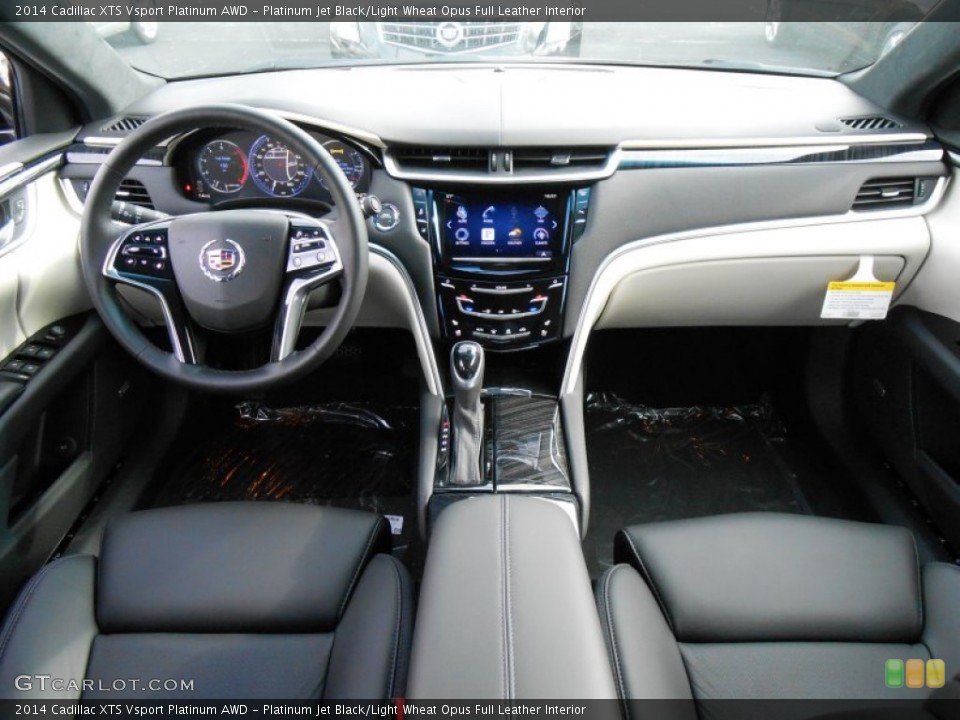 Platinum Jet Black/Light Wheat Opus Full Leather Interior Dashboard for the 2014 Cadillac XTS Vsport Platinum AWD #87579262