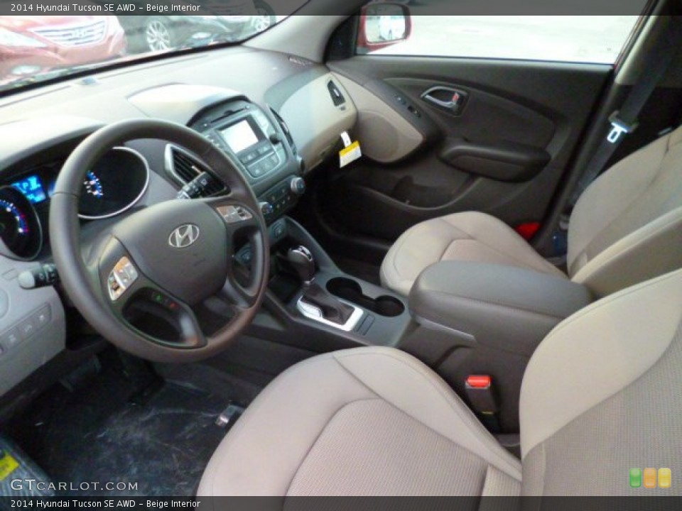 Beige Interior Prime Interior for the 2014 Hyundai Tucson SE AWD #87579322