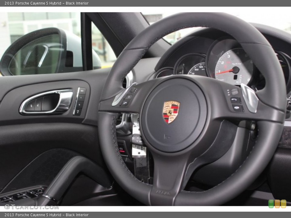 Black Interior Steering Wheel for the 2013 Porsche Cayenne S Hybrid #87583180