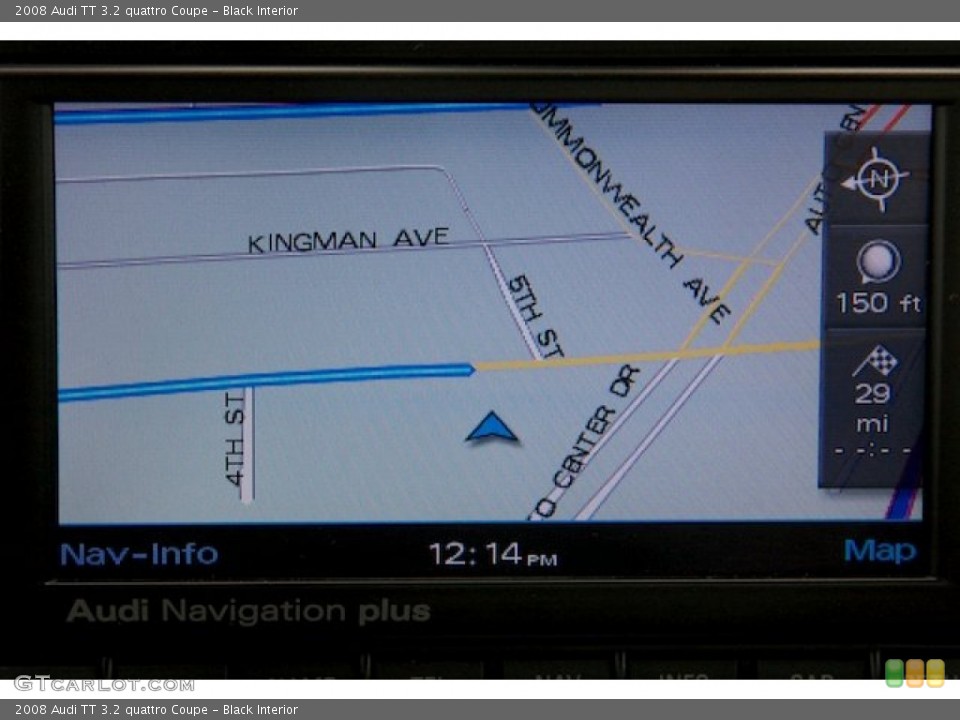 Black Interior Navigation for the 2008 Audi TT 3.2 quattro Coupe #87584499