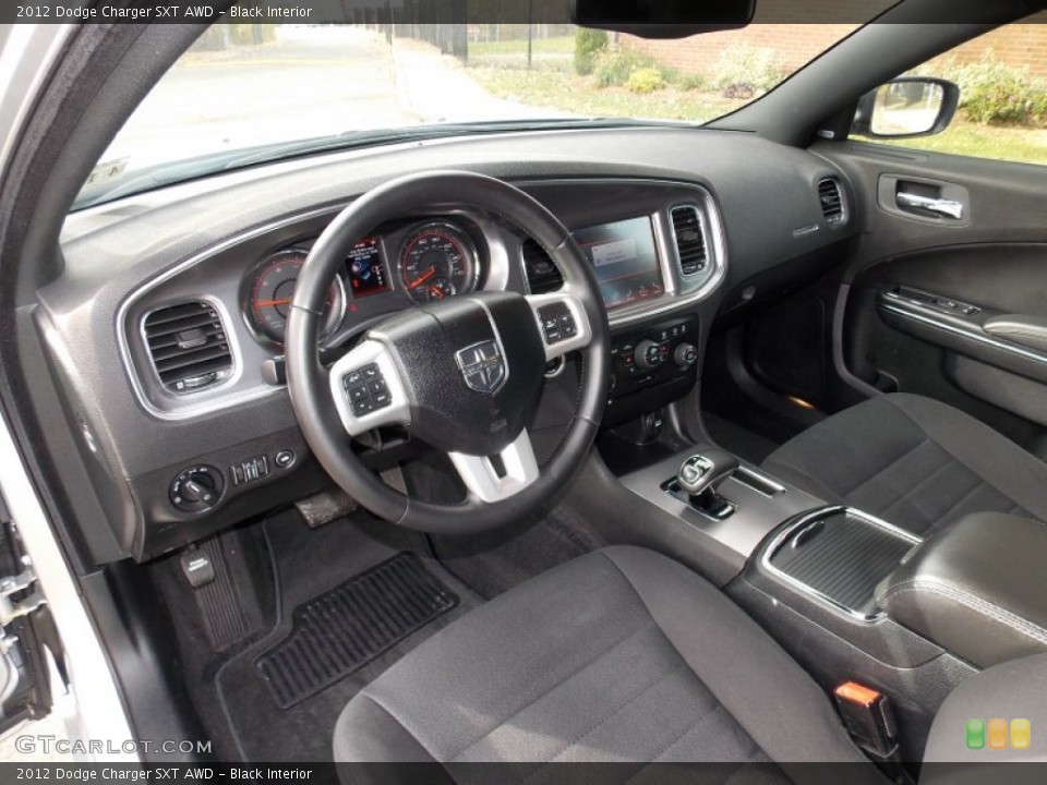 Black Interior Prime Interior for the 2012 Dodge Charger SXT AWD #87585325