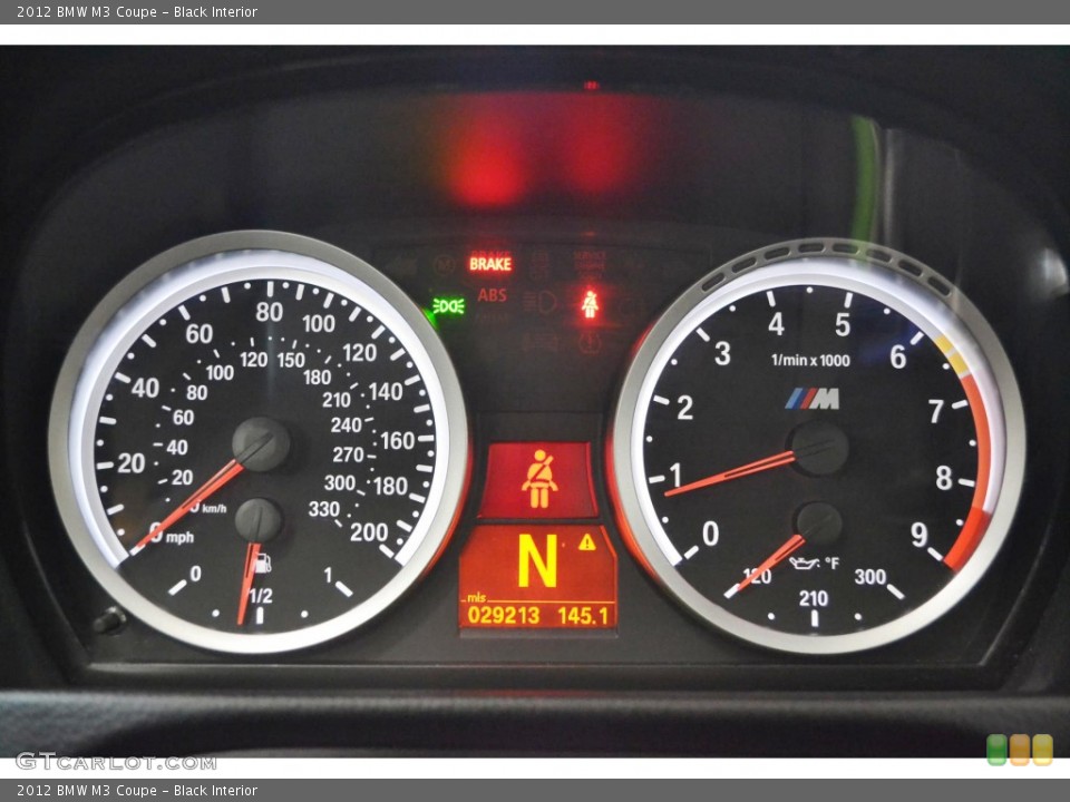 Black Interior Gauges for the 2012 BMW M3 Coupe #87591248