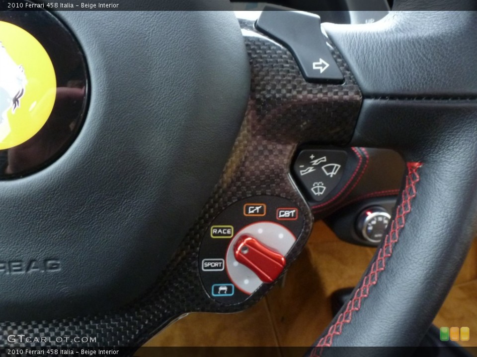Beige Interior Controls for the 2010 Ferrari 458 Italia #87602440