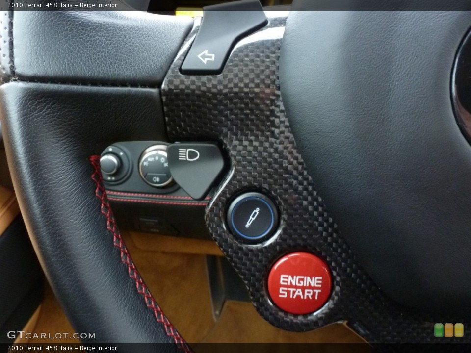 Beige Interior Controls for the 2010 Ferrari 458 Italia #87602494