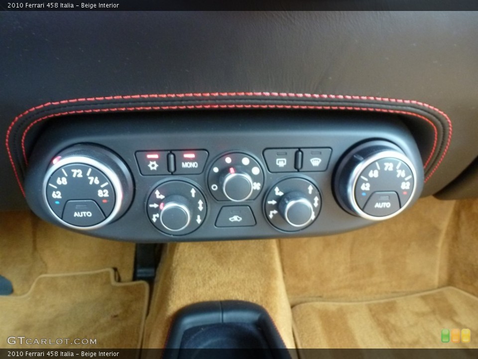 Beige Interior Controls for the 2010 Ferrari 458 Italia #87602572