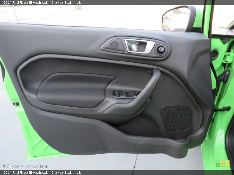 Charcoal Black Interior Door Panel for the 2014 Ford Fiesta SE Hatchback #87602902
