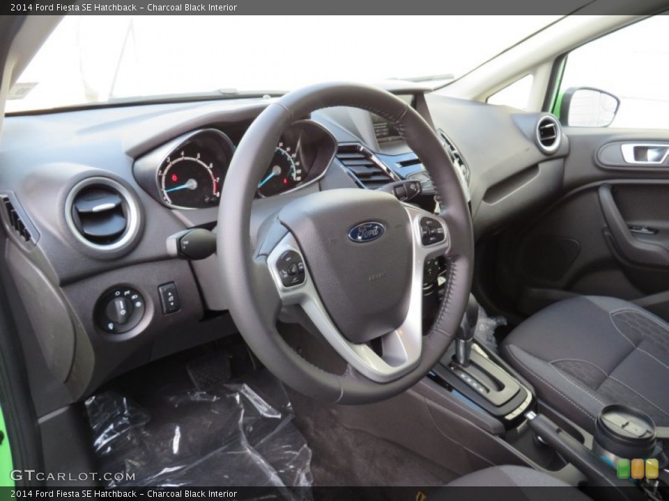 Charcoal Black Interior Prime Interior for the 2014 Ford Fiesta SE Hatchback #87602944